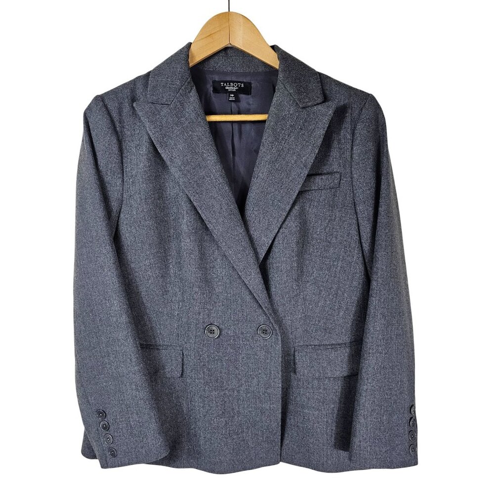 Talbots Wool Double-Breasted Blazer Jacket 14p Ne… - image 1